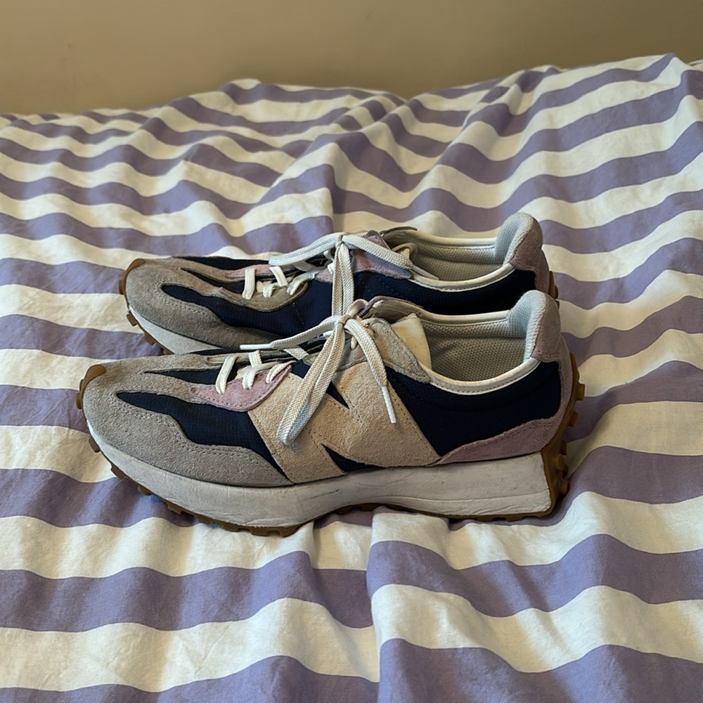 New Balance Women's Navy, Light Gray & Pink Athletic Sneakers
